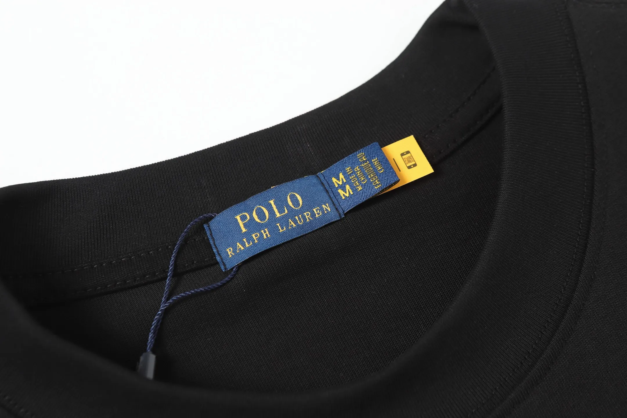 P130 Style number: A006 [Ralph Lauren classic color gradient printed round neck basic short sleeves] ✅270g double yarn fabric, custom-woven and dyed threads ✅Original stickers Scan the QR code to enter the official website ✅Large version, loose and stylish, can wear up to 210 pounds Color: black, white, navy blue, gray Size: S-XL
